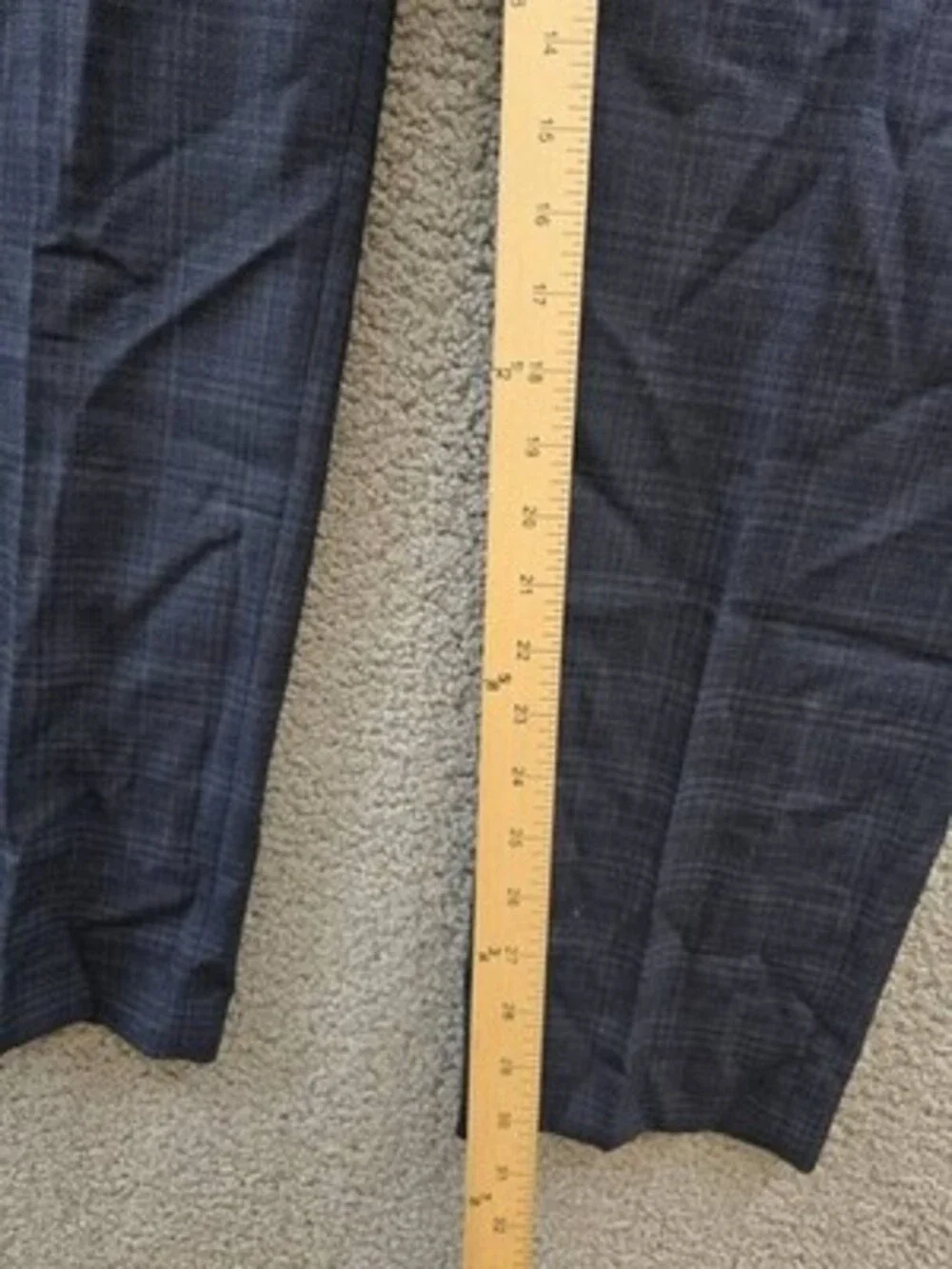 Calvin Klein Wool Blend Slim Fit Suit Pants Men's 38x32 Blue Hook & Tab Closure